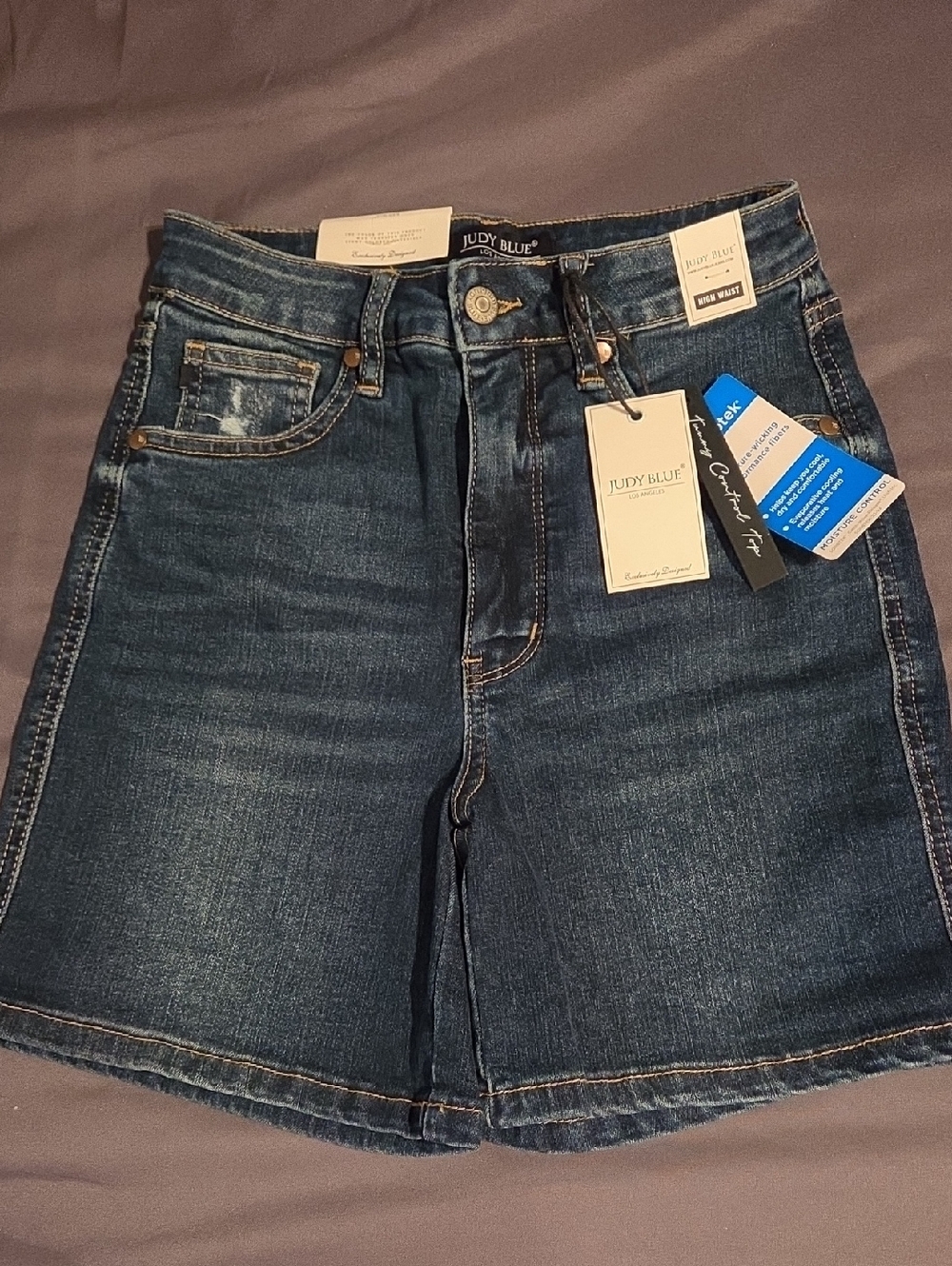Judy Blue Indigo High-Rise Five-Pocket Denim Shorts